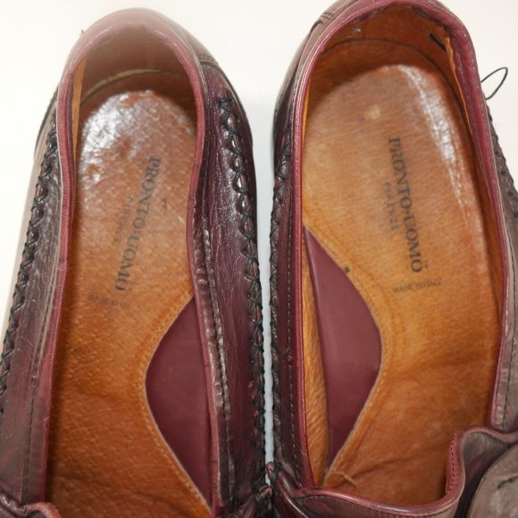 Pronto Uomo Cordovan Leather Tassel Loafers Shoes main image 3